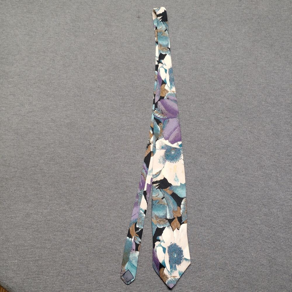 Oaktree Silk Necktie Floral Pattern Classic Mens Dress Tie